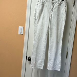 NYDJ white jeans size 10Pstraight leg